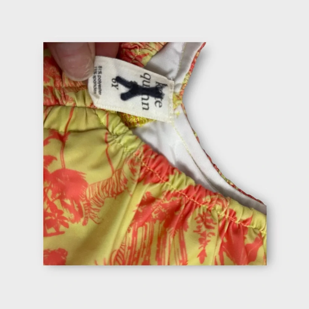 Kate Quinn Palm Tree Tiger Pattern Swim Top